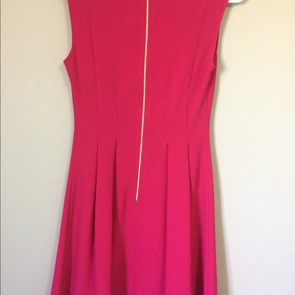 Dynamite pink/fuchsia pleated Fit and flare skater dress - Picture 4 of 7